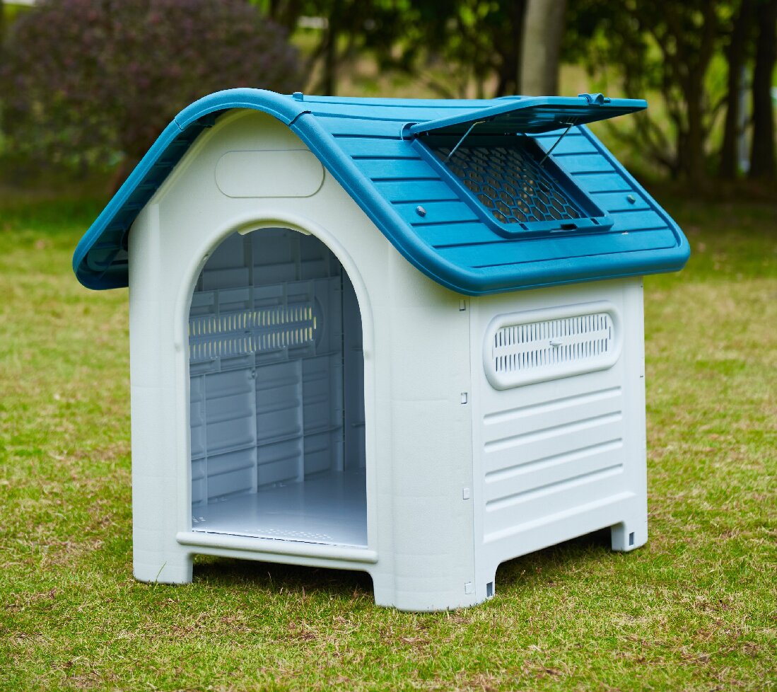 Plastic outdoor dog house