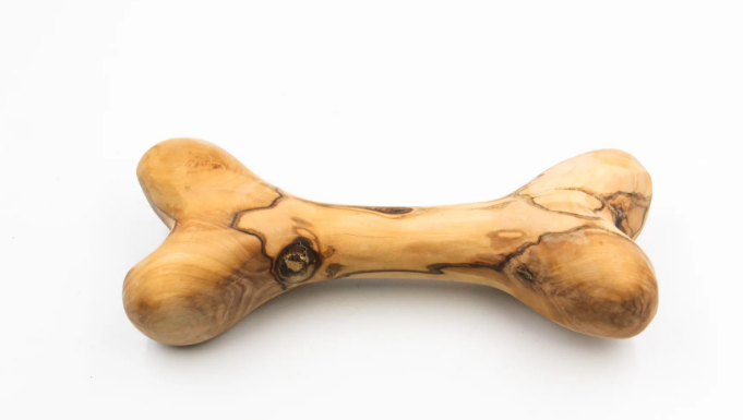 Olive Wood dog bone